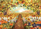 Autumn Sunflower Scenery Photography Backdrop GBSX-99616