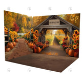 Allenjoy Autumn Sunflower Valley Farms Room Set Backdrop Gbsx-00805&Gbsx-00850&Gbsx-99762