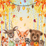 Autumn Woodland Animal Photography Backdrop GBSX-99617