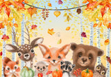 Autumn Woodland Animal Photography Backdrop GBSX-99617