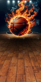 Allenjoy Basketball Court With Fire Photography Backdrop Gbsx-01280