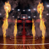 Allenjoy Basketball Stadium On Fire Photography Backdrop Gbsx-01287