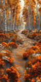 Allenjoy Beautiful Autumn Birch Forest Photography Backdrop Gbsx-00808