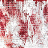 Allenjoy Bloody White Brick Wall Photography Backdrop Gbsx-00220