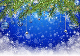 Blue Merry Christmas Photography Backdrop GBSX-99655