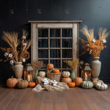 Allenjoy Boho Autumn Window Photography Backdrop GBSX-00123