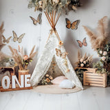 Allenjoy Boho Butterflies Birthday Photography Backdrop Gbsx-00798