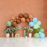 Allenjoy Boho Earth Rainbow Arch Photography Backdrop Gbsx-00443