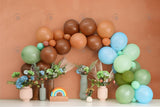 Allenjoy Boho Earth Rainbow Arch Photography Backdrop Gbsx-00443