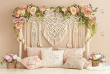 Allenjoy Boho Macrame Floral Wall Photography Backdrop Gbsx-00438