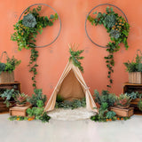 Allenjoy Boho Succulents Dreams Photography Backdrop Gbsx-00445