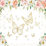 Allenjoy Butterfly Floral Photography Backdrop Gbsx-00500