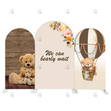 Allenjoy We Can Bearly Wait Teddy Bear Birthday Party Arch Backdrop  Wall Cloth Cover