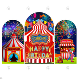 Allenjoy Circus Theme Birthday Baby Shower Party Arch Backdrop Wall Cloth Cover