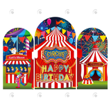 Allenjoy Circus Birthday Baby Shower Party Arch Backdrop Wall Cloth Cover