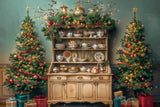 Allenjoy Cabinet Of Christmas Delights Photography Backdrop Gbsx-00326