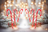 Allenjoy Candy Cane Bokeh Lane Photography Backdrop GBSX-00003