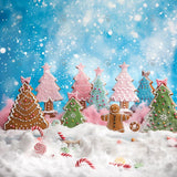 Allenjoy Candy Lane Gingerbread Photography Backdrop Gbsx-00325