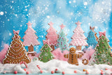 Allenjoy Candy Lane Gingerbread Photography Backdrop Gbsx-00325