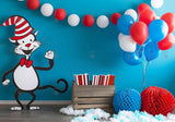 Cartoon Blue Red 1St Birthday Photography Backdrop GBSX-99666