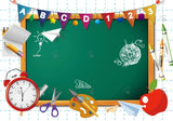 Cartoon Classroom Blackboard Photography Backdrop GBSX-99669