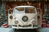 Allenjoy Chrismas White Bus Car Photography Backdrop Gbsx-01119