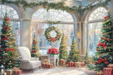 Allenjoy Christmas Arboretum Photography Backdrop Gbsx-00209