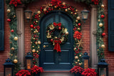 Allenjoy Christmas Arched Door Photography Backdrop GBSX-00117