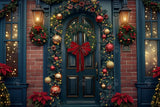 Allenjoy Christmas Arched Door Photography Backdrop GBSX-00118