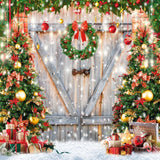 Christmas Barn Door Photography Backdrop GBSX-99677