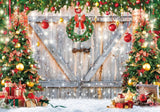 Christmas Barn Door Photography Backdrop GBSX-99677