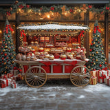 Allenjoy Christmas Candy Cart Photography Backdrop Gbsx-01152