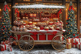 Allenjoy Christmas Candy Cart Photography Backdrop Gbsx-01152