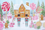 Allenjoy Christmas Candyland Gingerbread House Photography Backdrop Gbsx-01031