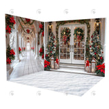 Allenjoy Christmas Countyard Porch  Room Set Backdrop GBSX-00120&GBSX-00119&GBSX-99783