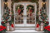 Allenjoy Christmas Courtyard Photography Backdrop GBSX-00119