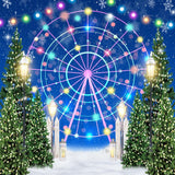 Allenjoy Christmas Ferris Wheel Photography Backdrop Gbsx-01067