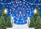 Allenjoy Christmas Ferris Wheel Photography Backdrop Gbsx-01067