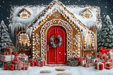 Allenjoy Christmas Festive Gingerbread House Photography Backdrop Gbsx-01148