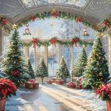 Allenjoy Christmas Greenhouse Photography Backdrop Gbsx-00207