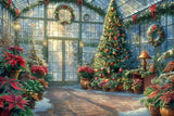 Christmas Greenhouse Photography Backdrop GBSX-99691