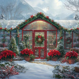 Christmas Greenhouse Photography Backdrop GBSX-99692