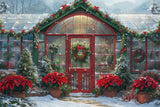 Christmas Greenhouse Photography Backdrop GBSX-99692