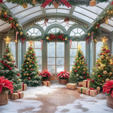 Allenjoy Christmas Greenhouse Photography Backdrop Gbsx-00208