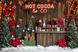 Allenjoy Christmas Hot Cocoa Bar Photography Backdrop Gbsx-01092