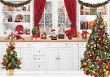 Christmas Kitchen Photography Backdrop GBSX-99699