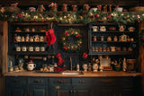 Allenjoy Christmas Kitchen Photography Backdrop Gbsx-00575