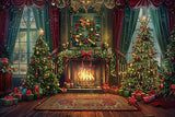 Allenjoy Christmas Living Room Photography Backdrop Gbsx-00203