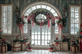 Allenjoy Christmas Peppermint Door Photography Backdrop Gbsx-00999