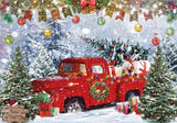 Allenjoy Christmas Red Truck Photography Backdrop Gbsx-00940